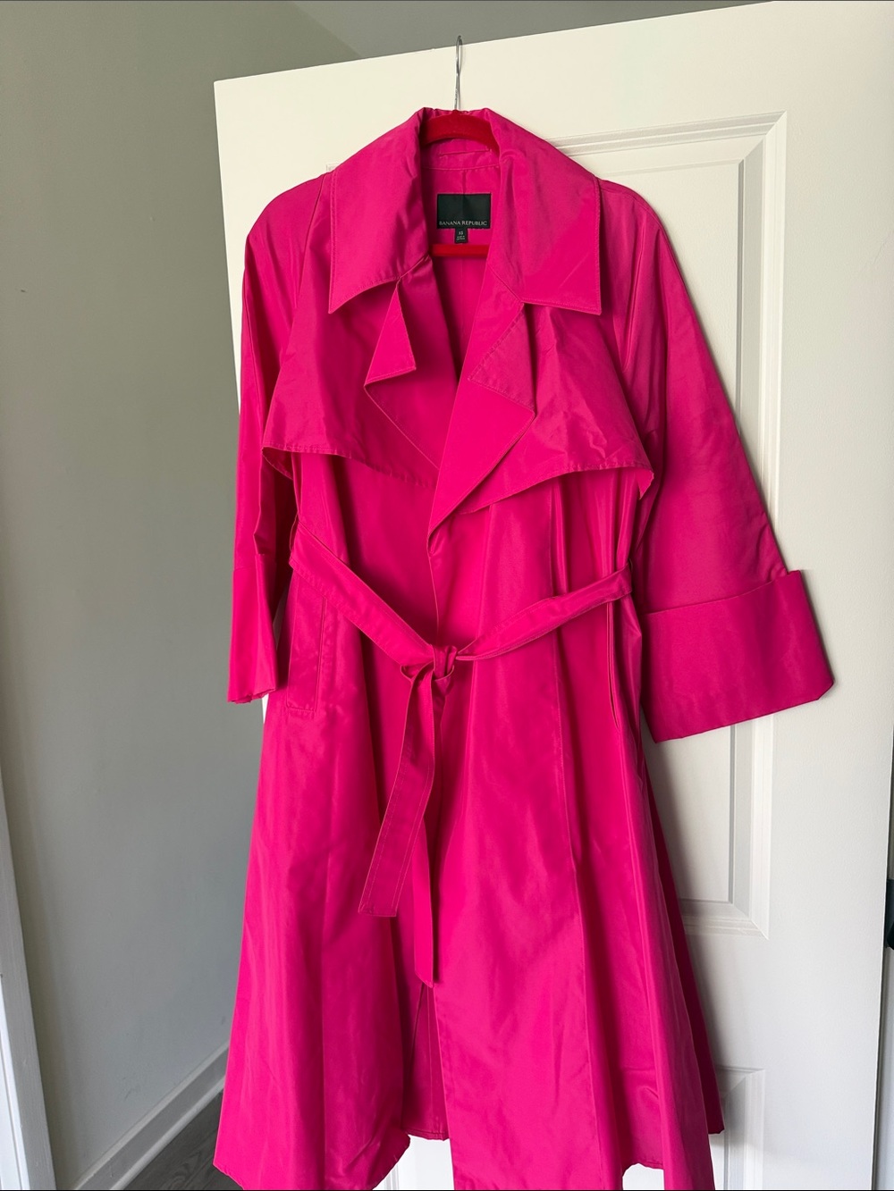 Banana Republic Hot Pink Trench Coat